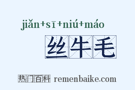 蠒丝牛毛是什么意思的图片
